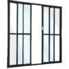 ALUAN ALUMI PORTA CORRER 04 FOLHAS VIDRO LISO 210X200 PRETO - MB4053