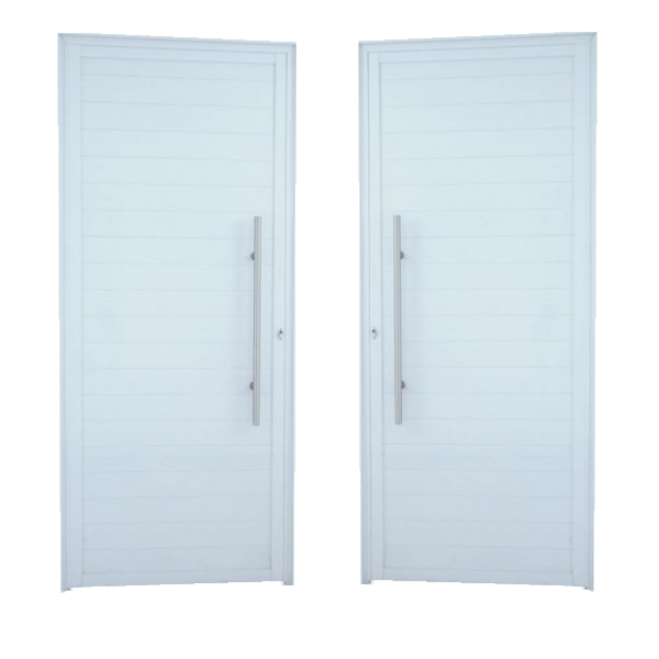 ALUAN ALUMI PORTA LAMBRIL PIVOTANTE C/ FRISO 210X120 ESQ BRANCO - 4605