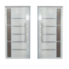 ALUAN ALUMI PORTA LAMBRIL PIVOTANTE 03 VIDROS C/ FRISO CROM 210X110 DIR BRANCO - 4658