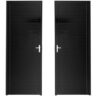 ALUAN ALUMI PORTA LAMBRIL 210X080 C/ FECHAD. E MAÇANETA DIR PRETO - MB4089
