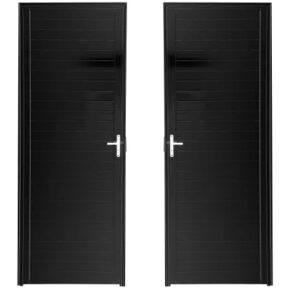 ALUAN ALUMI PORTA LAMBRIL 210X080 C/ FECHAD. E MAÇANETA DIR PRETO - MB4089
