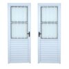 ALUAN ALUMI PORTA SOCIAL 210X090 ESQ VIDRO CANELADO BRANCO - 4031