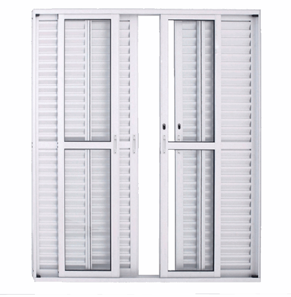 ALUAN ALUMI BALCAO CORRER CENTRAL 06 FOLHAS 210X200 BRANCO - 4055