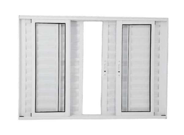 ALUAN ALUMI VENEZIANA 6 FOLHAS 100X150 S/ GR L25 MASTER BRANCO - 9006