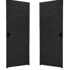ALUAN ALUMI PORTA PALHETA 210X080 ESQ PRETO - MB5232