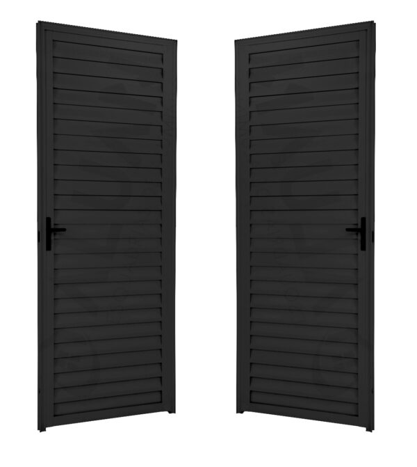 ALUAN ALUMI PORTA PALHETA 210X080 ESQ PRETO - MB5232