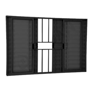ALUAN ALUMI VENEZIANA 6 FOLHAS 100X150 C/ GR L25 MASTER PRETO - MB9007