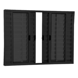 ALUAN ALUMI VENEZIANA 6 FOLHAS 100X200 S/ GR L25 MASTER PRETO - MB9008