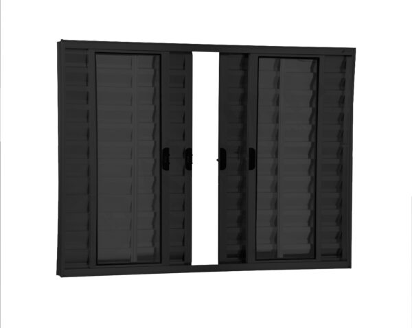 ALUAN ALUMI VENEZIANA 6 FOLHAS 100X200 S/ GR L25 MASTER PRETO - MB9008