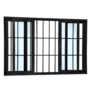 ALUAN ALUMI VITRO 4 FOLHAS 100X200 C/ GR L25 MASTER PRETO - MB9026