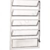 ALUAN ALUMI VITRO BASCULANTE 100X060 VIDRO CANELADO BRANCO - 3038