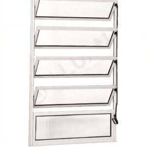 ALUAN ALUMI VITRO BASCULANTE 100X060 VIDRO CANELADO BRANCO - 3038