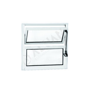 ALUAN ALUMI VITRO BASCULANTE 040X040 VIDRO CANELADO BRANCO - 3029