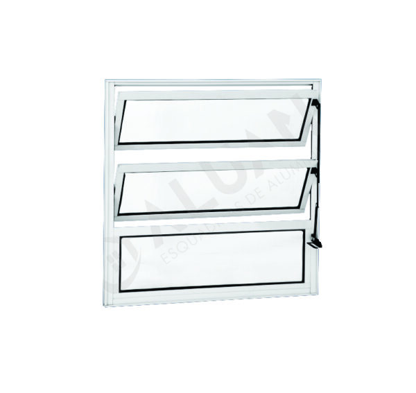 ALUAN ALUMI VITRO BASCULANTE 060X060 VIDRO BOREAL BRANCO - 3209