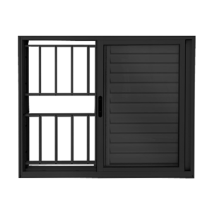ALUAN ALUMI VENEZIANA 3 FOLHAS 100X120 C/ GR PRETO - PTO6031