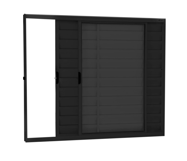 ALUAN ALUMI VENEZIANA 3 FOLHAS 100X150 S/ GR PRETO - PTO6032