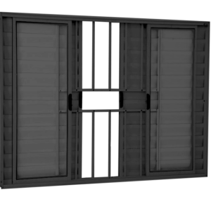 ALUAN ALUMI VENEZIANA 6 FOLHAS 100X150 S/ GR PRETO - PTO7042