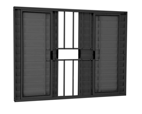 ALUAN ALUMI VENEZIANA 6 FOLHAS 100X150 S/ GR PRETO - PTO7042