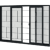 HB VITRO MIX 100X120 C/ GR QUAD 4 FOLHAS PRETA - 2400.47