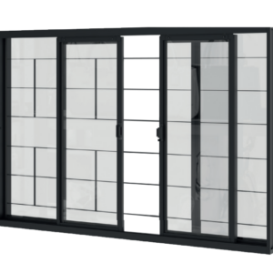 HB VITRO MIX 100X120 C/ GR QUAD 4 FOLHAS PRETA - 2400.47