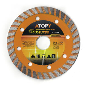 DISCO DIAMANTADO TURBO 110 X 7 X 20MM ATOPY - ATP-19938