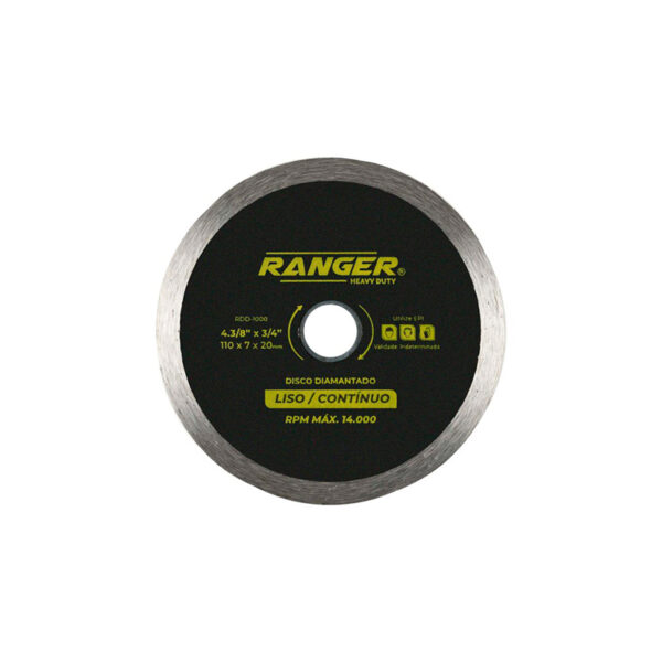 DISCO DIAMANTADO LISO 4" RANGER