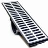 GRELHA ALUM. 015 X 100 C/ COLETORA CX. PVC LAT.