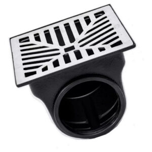 GRELHA ALUM. 020 X 020 C/ COLETORA CX. PVC LAT.