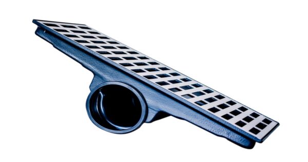 GRELHA ALUM. 020 X 100 C/ COLETORA CX. PVC LAT.