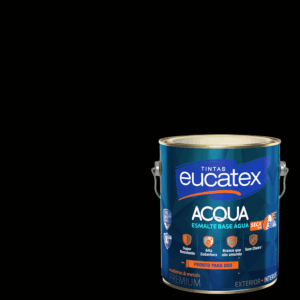 EUCATEX ESMALTE SINT. ACQUA FOSCO 3,6L PRETO (BASE AGUA)