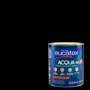 EUCATEX ESMALTE SINT. ACQUA FOSCO 0,9L PRETO (BASE AGUA)