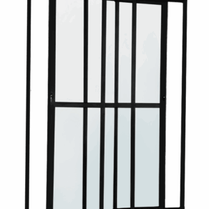 ALUAN ALUMI PORTA CORRER LATERAL 03 FOLHAS VIDRO 210X120 PRETO - MB101403